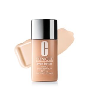 Clinique Even Better Makeup Liquid Foundation SPF 15 With Vitamin C For Dry + Oily Combination Skin Types | Medium Coverage + Natural Finish | Evens Skin Tone + Reduces Dark Spots