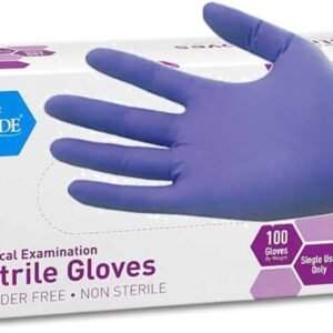 MedPride Powder-Free Nitrile Exam Gloves, Iris Blue