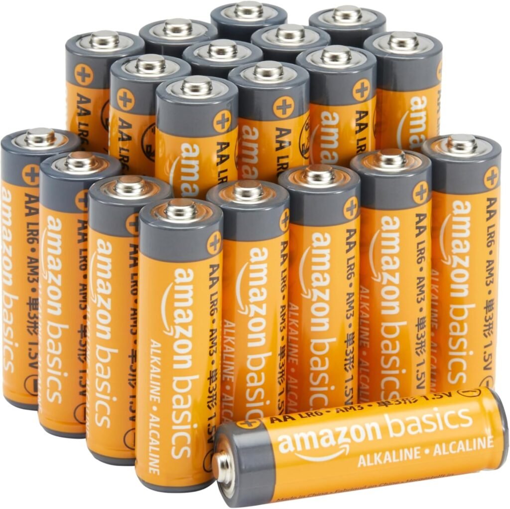 Amazon Basics 20-Pack AA Alkaline High-Performance Batteries